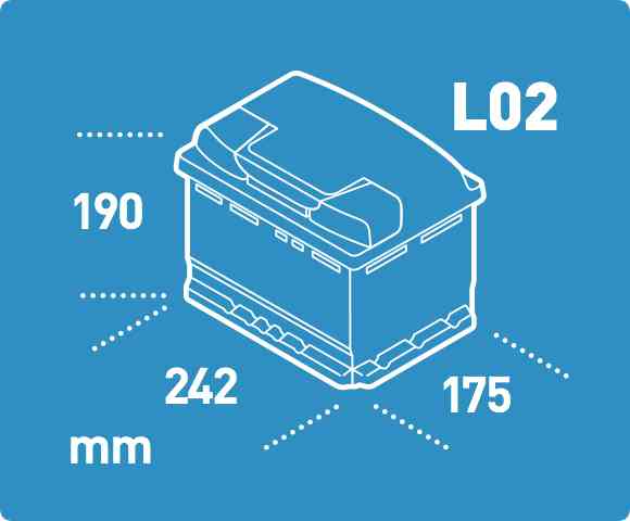 BATTERIE EXIDE EA640 12V 64AH 640A (L2) - www.