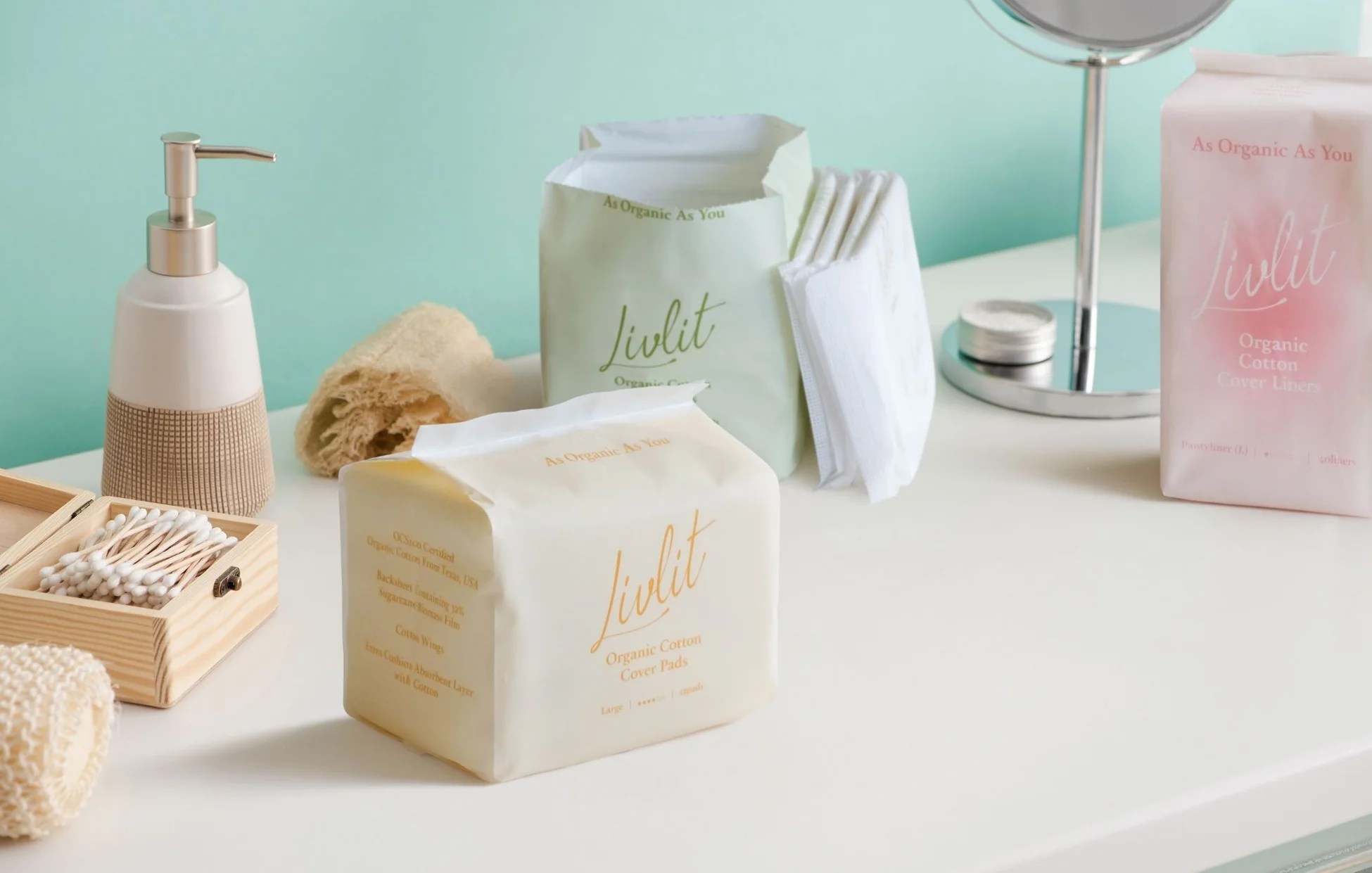 LIVLIT, ORGANIC PADS, LINERS