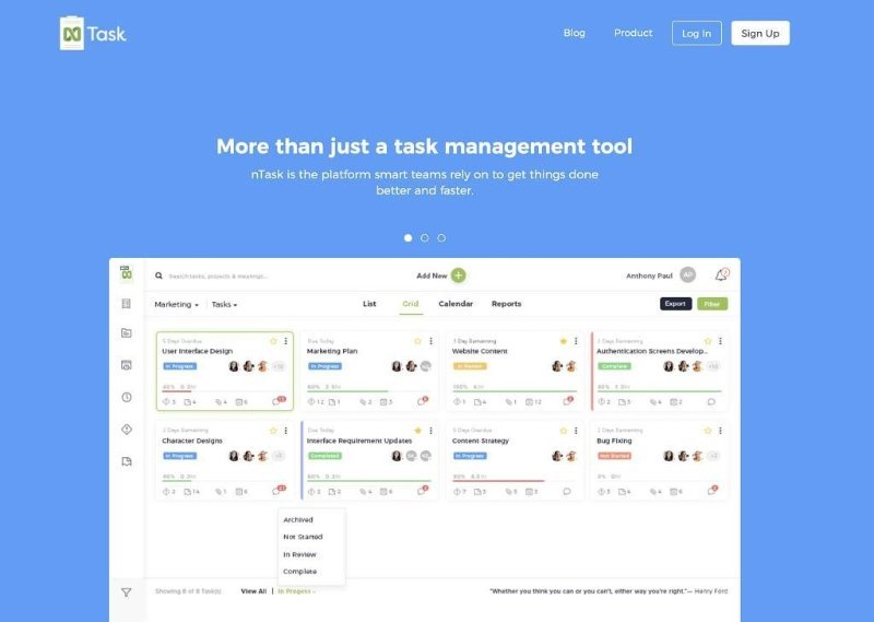 NTASK - Management tool