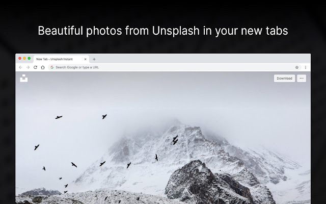 INSTANT UNSPLASH : page d'accueil Unsplash