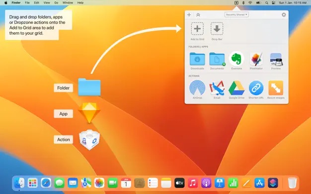 DROPZONE : Créez des piles de documents pour un usage ultérieur