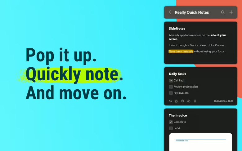 SideNotes : La prise de notes discrète et efficace sur Mac