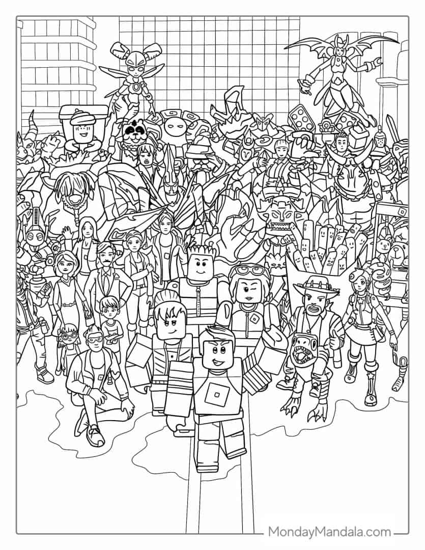 Roblox Drawing For Colouring Detailed Roblox Characters To Color 835x1080 
