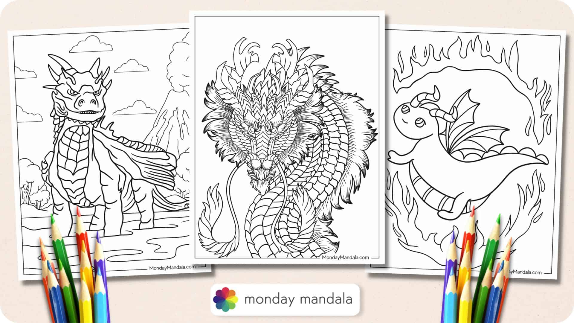 Free desktop wallpaper cute dragons