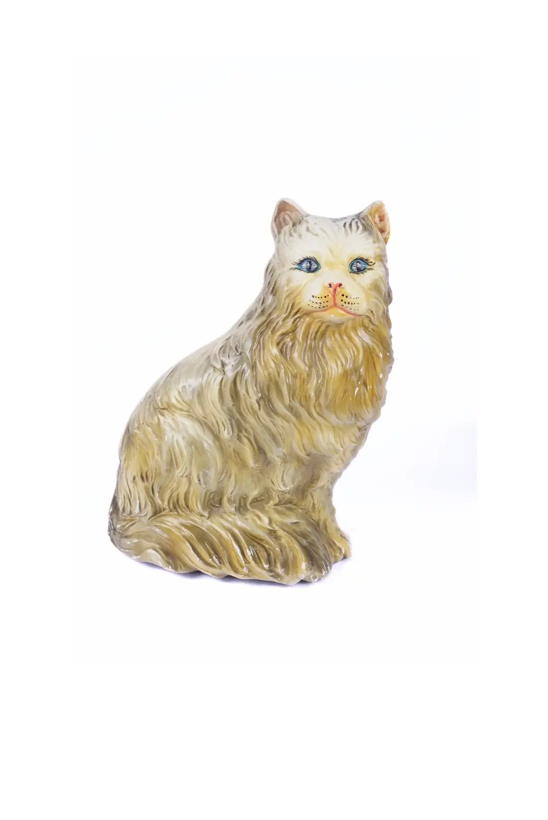 Vintage Hand-Painted Ceramic Persian Cat Figurine