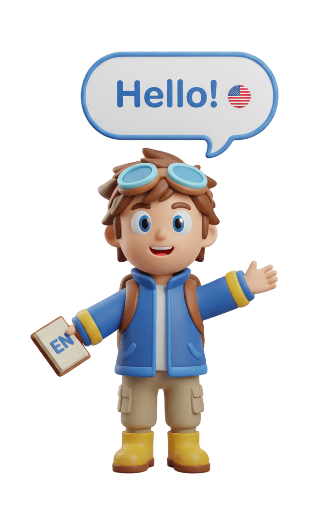 English course mascot 3D