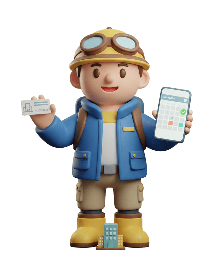Booking.com hosting mascot 3D