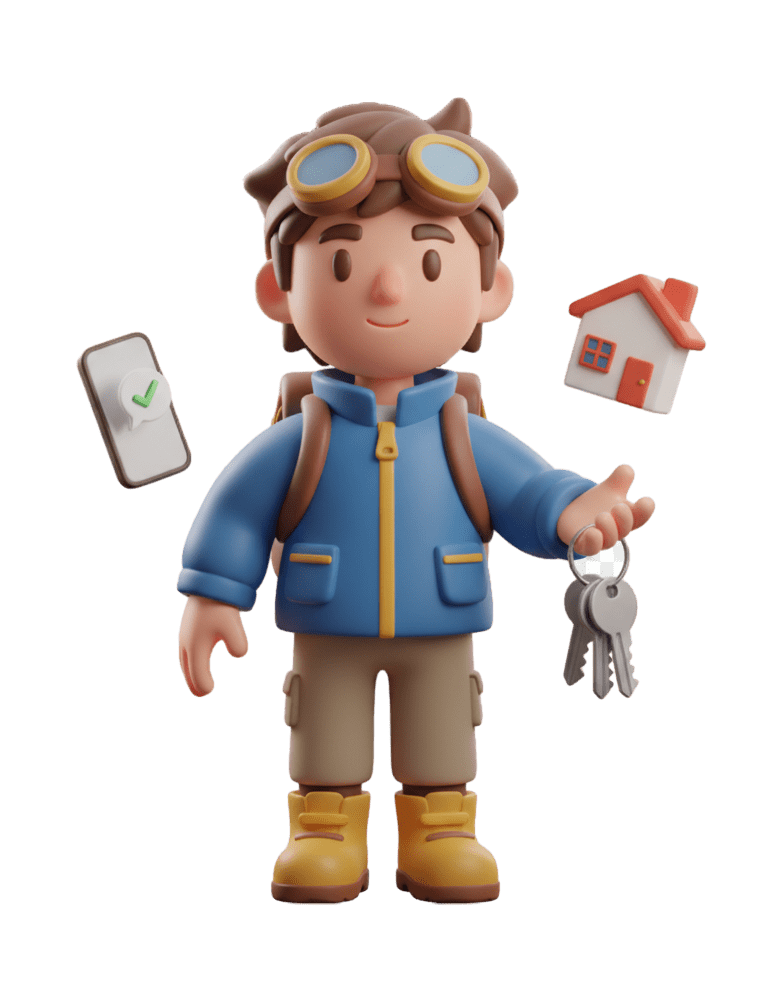 Airbnb hosting mascot 3D