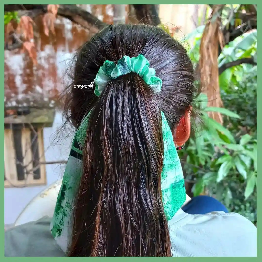 Digital Printed Scrunchies sky blue