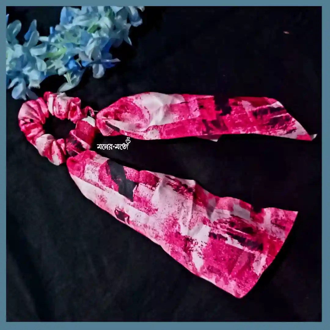 Digital Printed Scrunchies sky blue