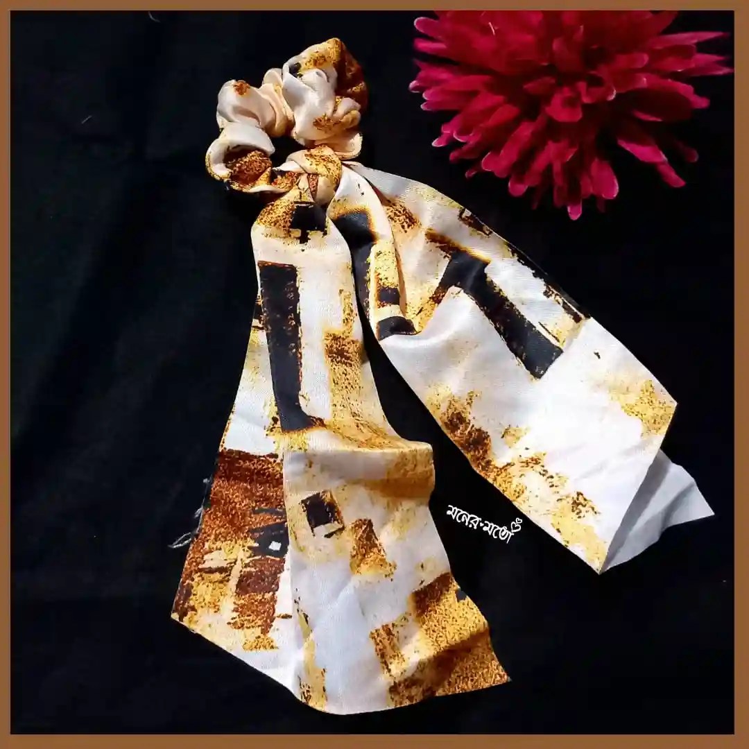 Digital Printed Scrunchies sky blue