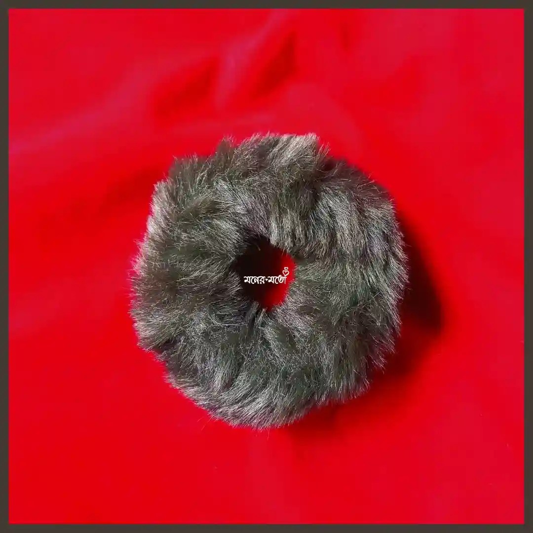 Fur Scrunchies beige
