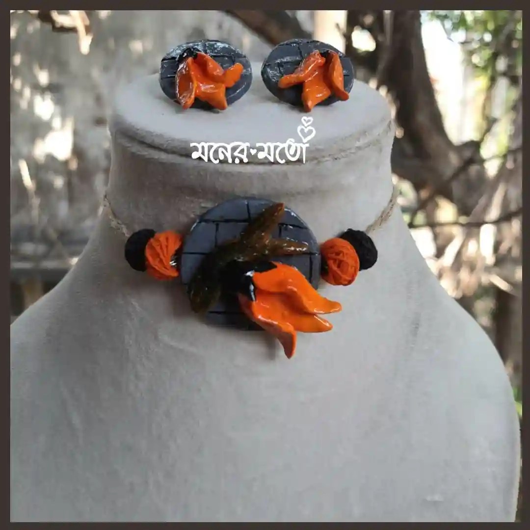 Terracotta Palash Chocker Set