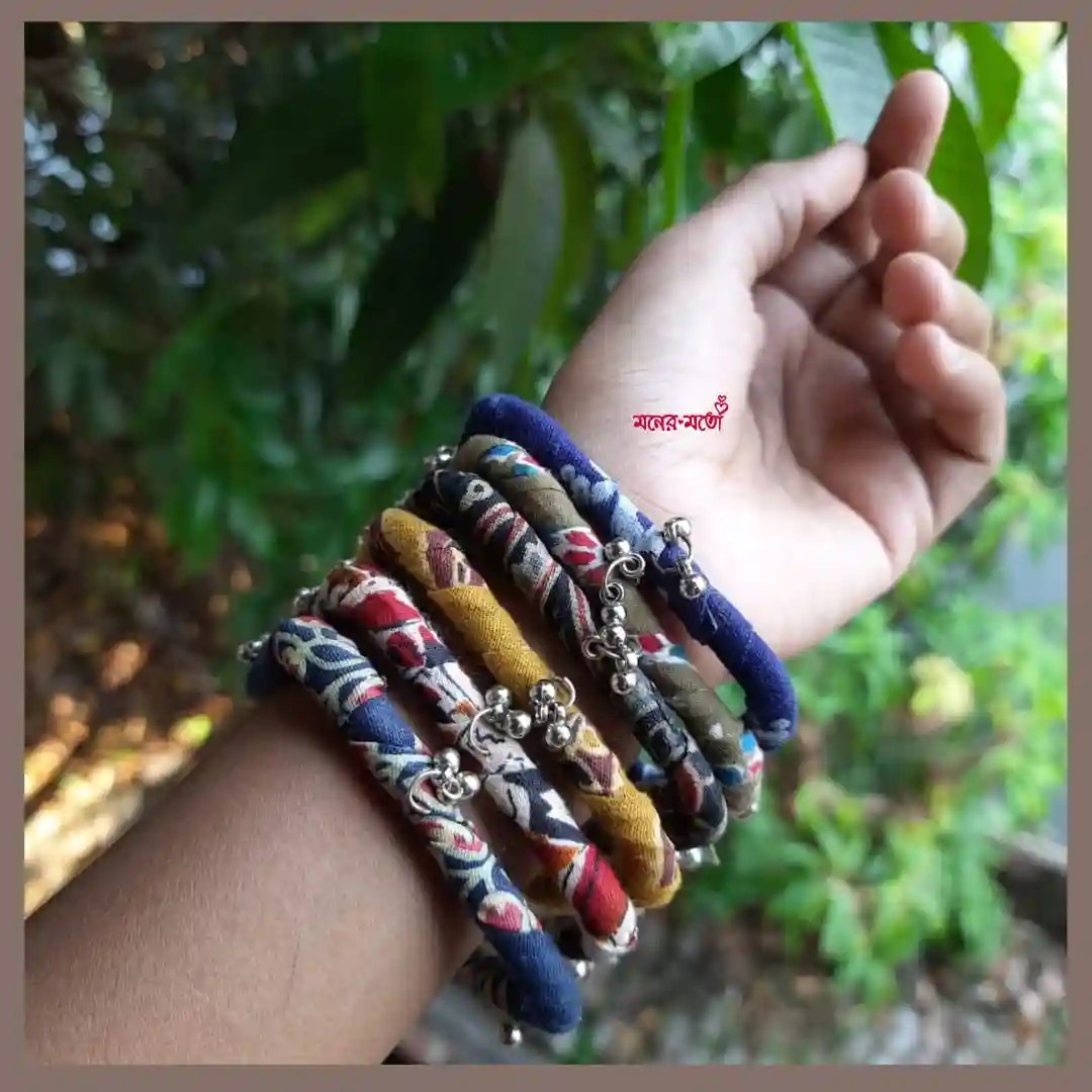 Multicolor Fabric Bangles Set 1 Multicolor Fabric Bangles Set