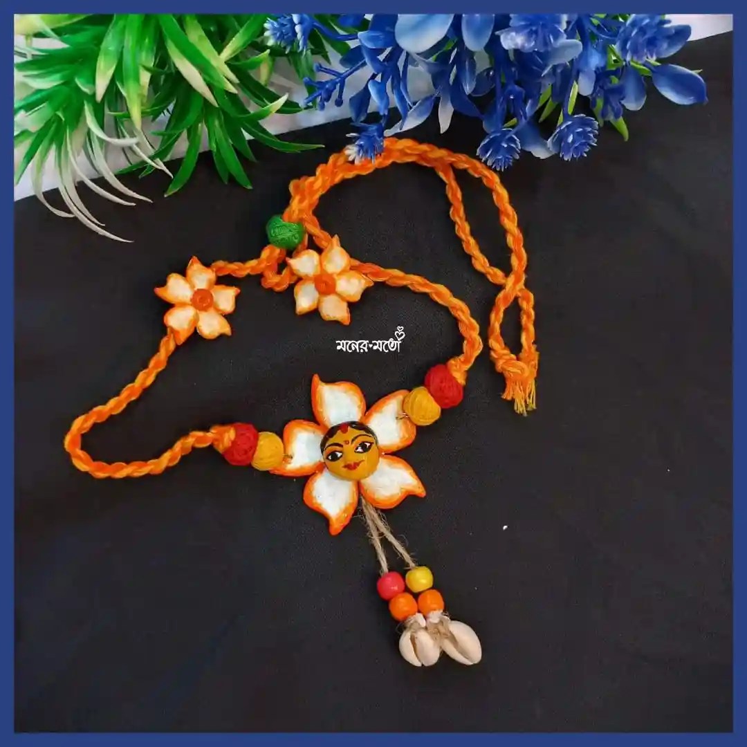 Clay Floral Durga Choker Set