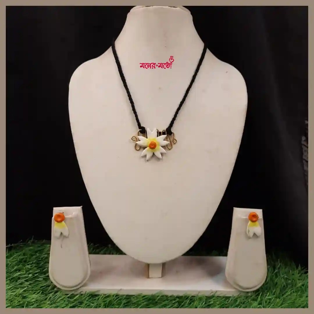 Dokra Clay Fusion Shiuli Choker Set