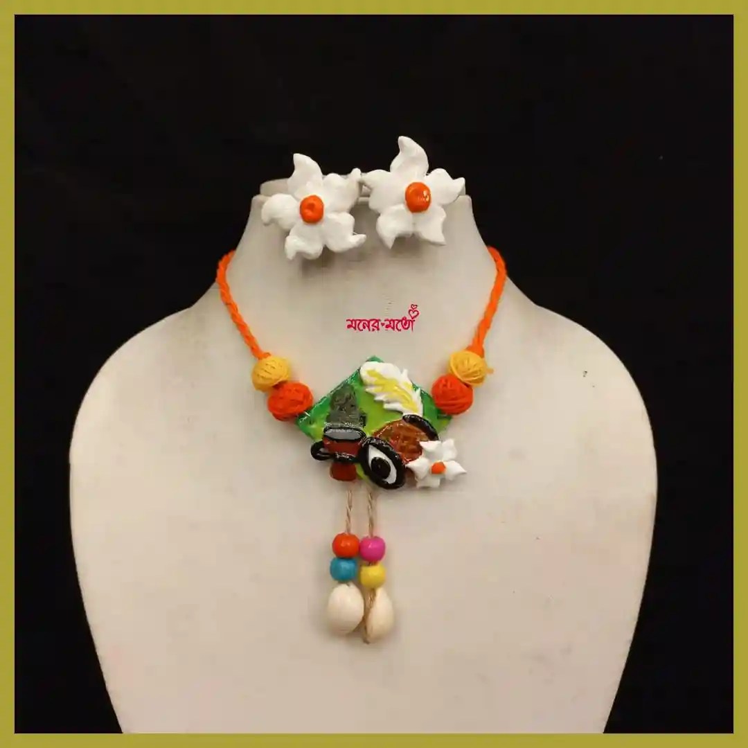 Durga Puja Special Clay Choker Set