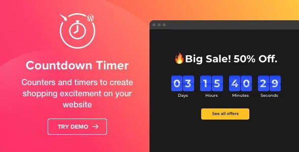 A stylish countdown timer for promos, a product launch and other needs of your wordpress website. Get Countdown Timer - WordPress Countdown Timer plugin Download | Ideas To Make Money