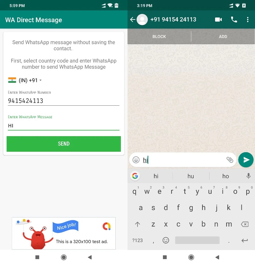 Whatsapp is not a social network but rather a . Get WhatsApp Direct Message - Send Message Without Saving Contact Android Code (WhatsApp ...