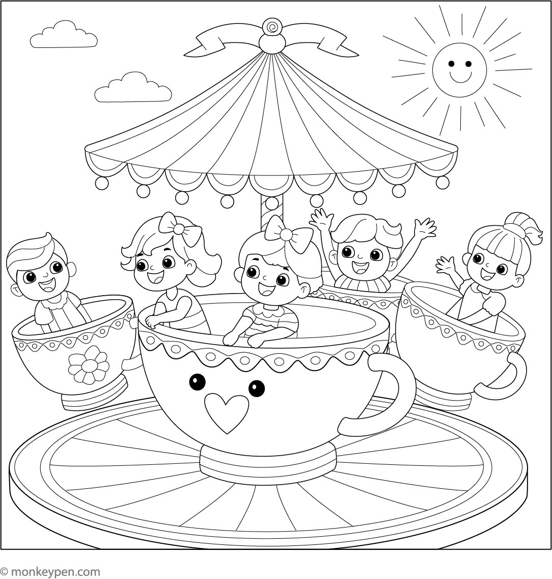 Carnival Theme Coloring Sheets 2025