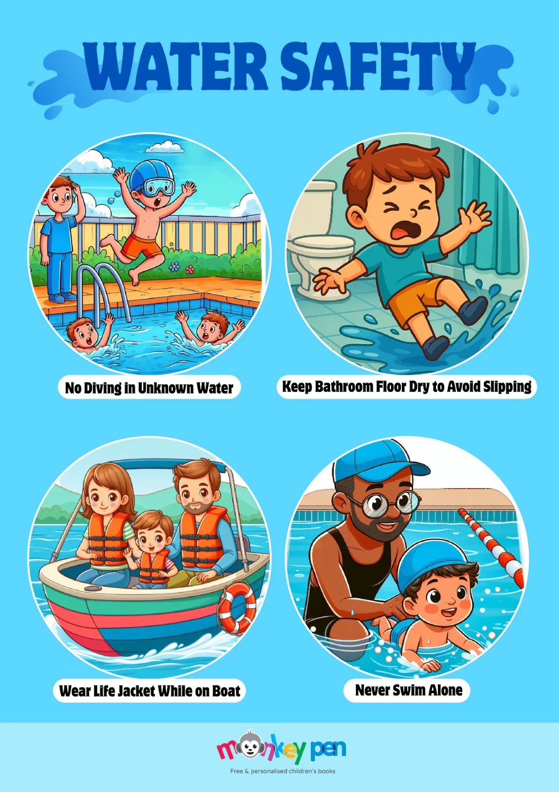Water Safety Posters For Kids Free Printable Download