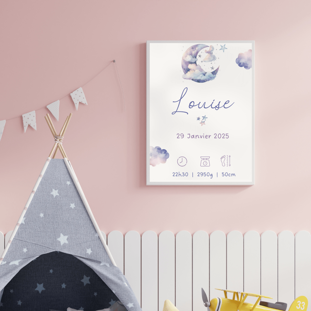 Panneau Comptage Naissances Personnalisé - 50 Emplacements Bébés/Pieds - Cadeau Sage-Femme Étudiante - 9