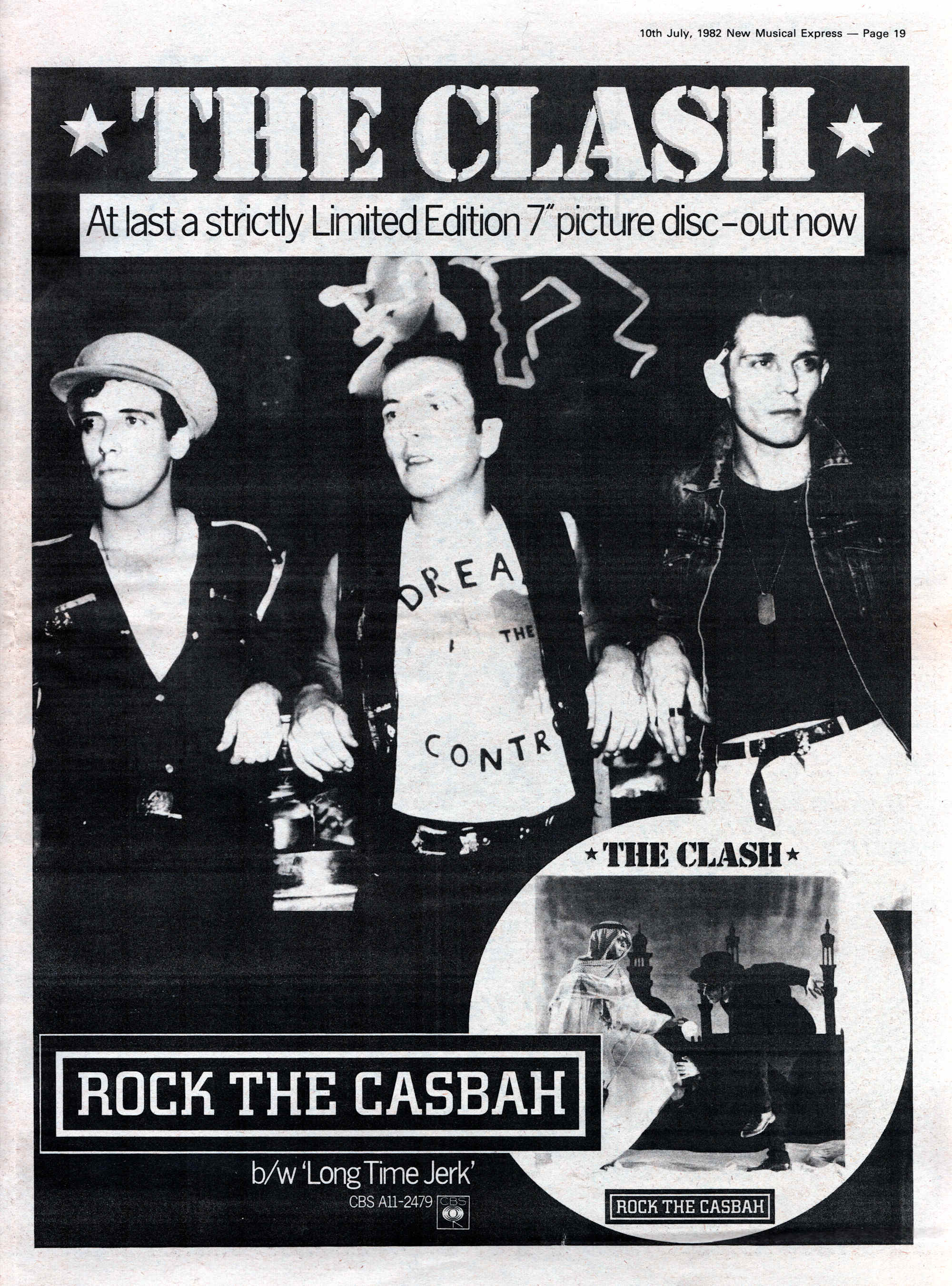 The Clash | Rock The Casbah | (CBS) 1982