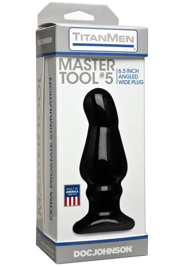 Jouet anal TitanMen Master Tool #5 avec courbure stimulante pour la prostate.