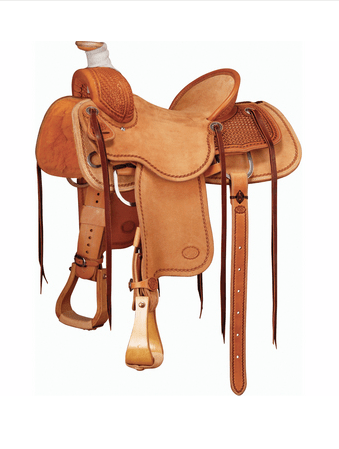 Selle pour cheval Ranch Roper en cuir western faite à la main avec