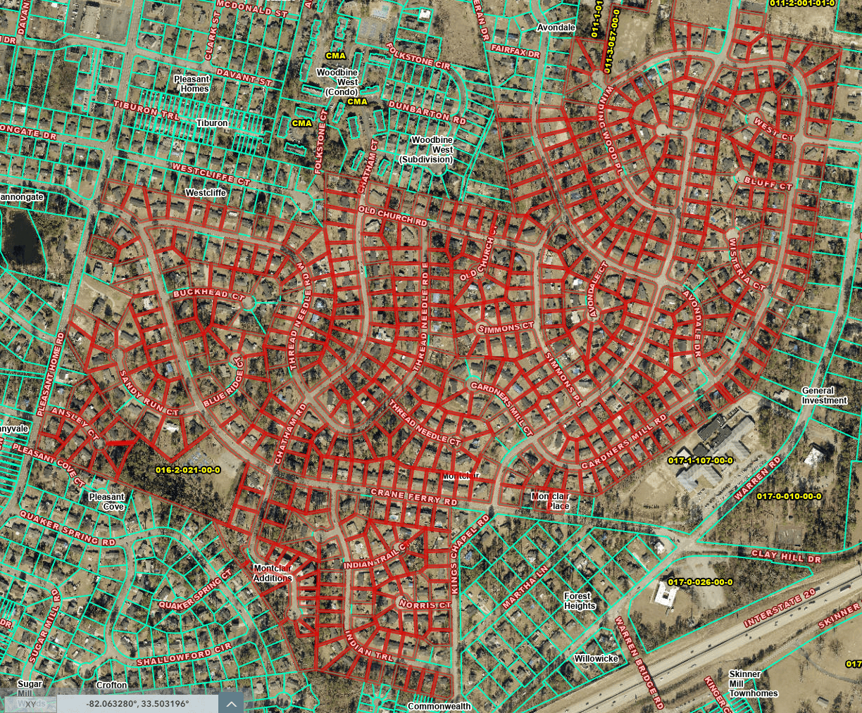 Montclair Property Map Montclair HOA Montclair Map 2 