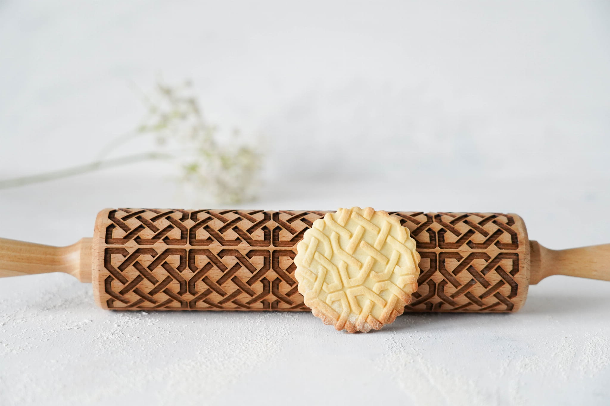 Braid Embossing Rolling Pin Wicker Basket Braided Tribal Design