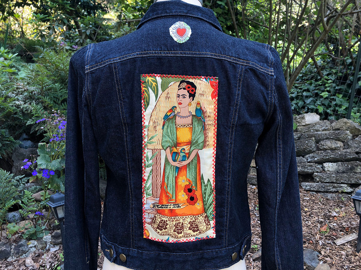 frida kahlo denim jacket