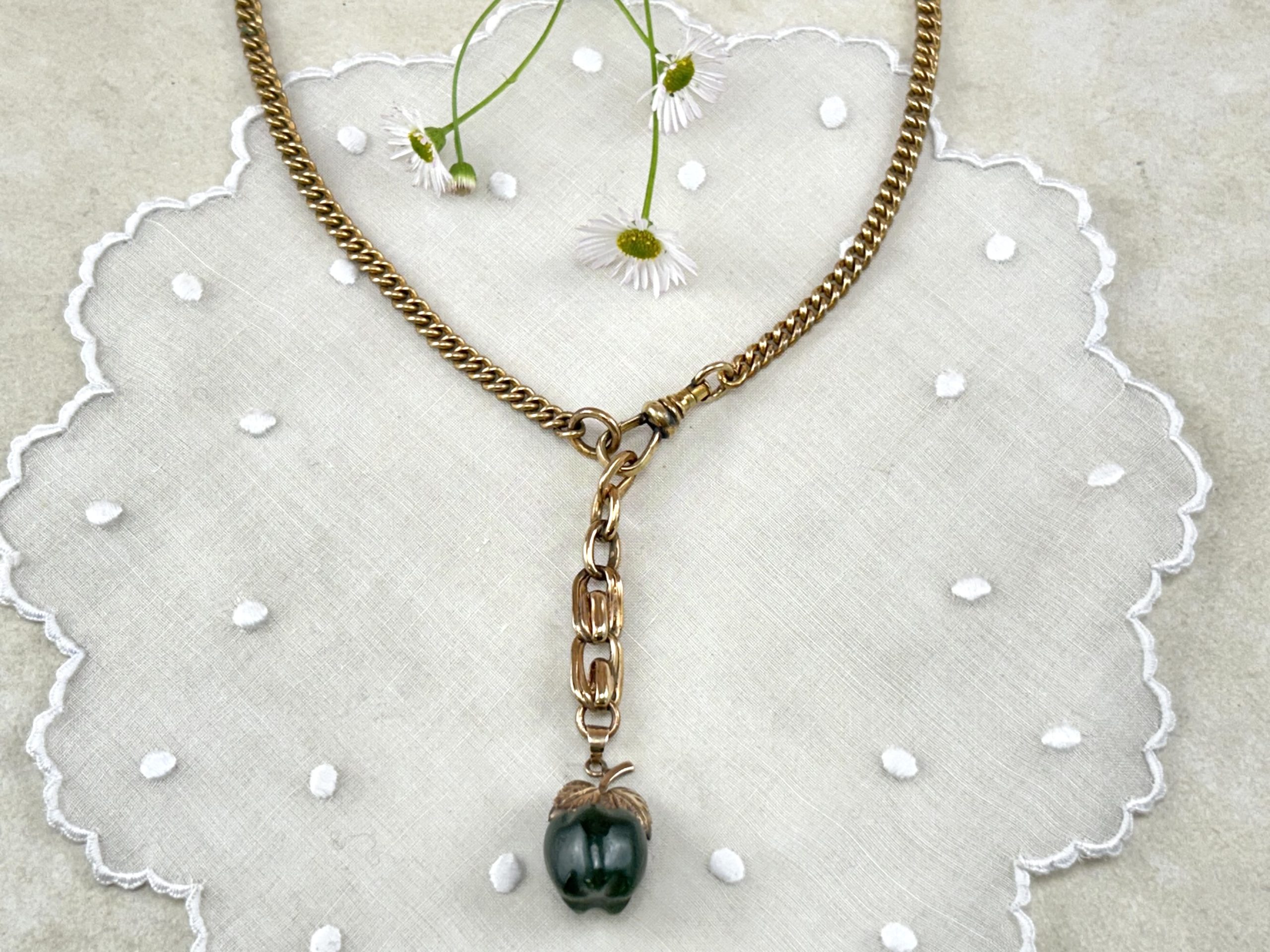 Antique Apple Charm Necklace