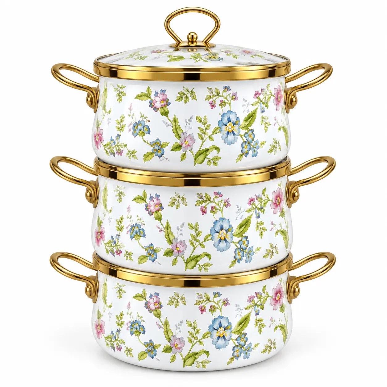 MOONLU Extra-Thick Korean-Style Cookware Set on a white background