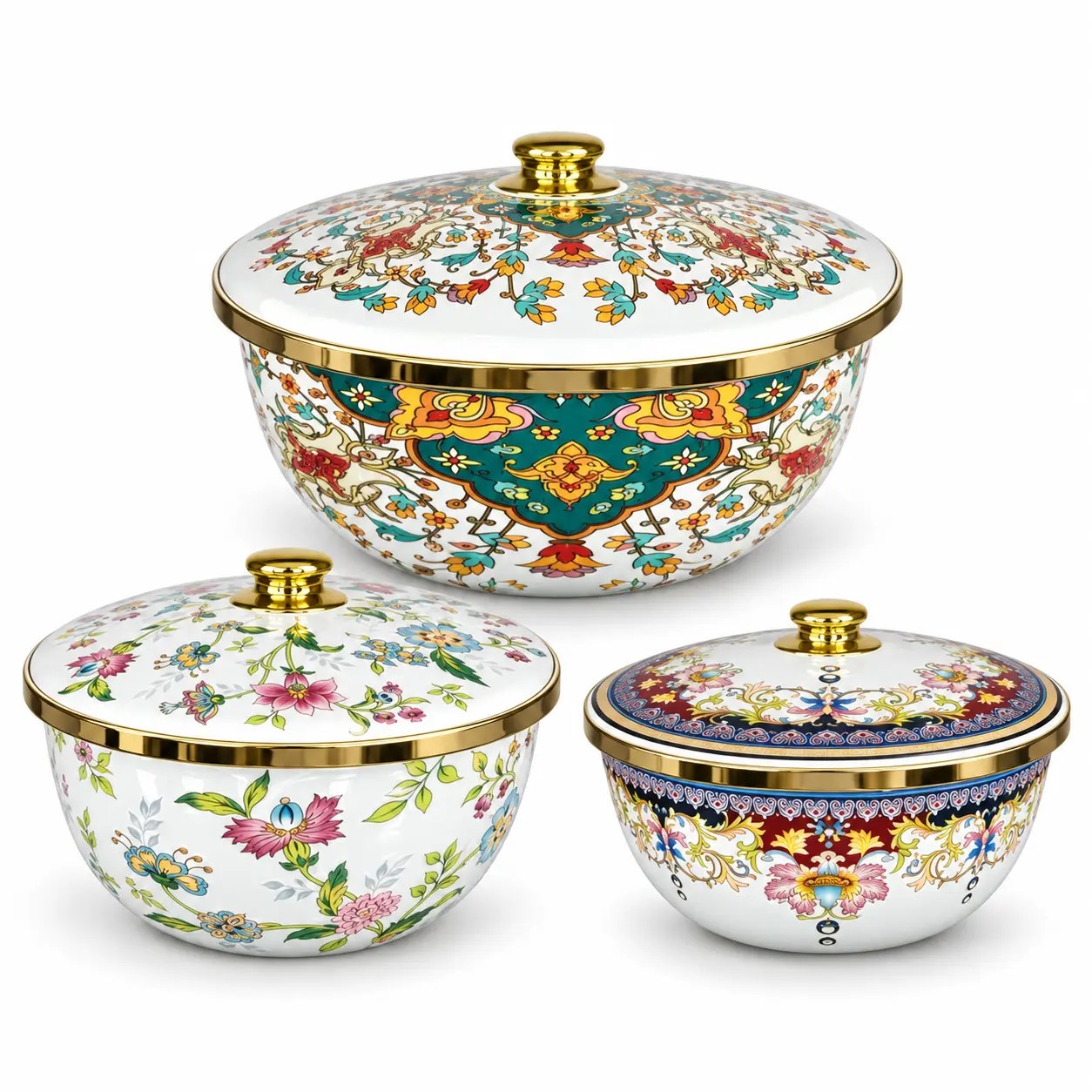 MOONLU Thickened High-End Enamel Basin Series on a white background