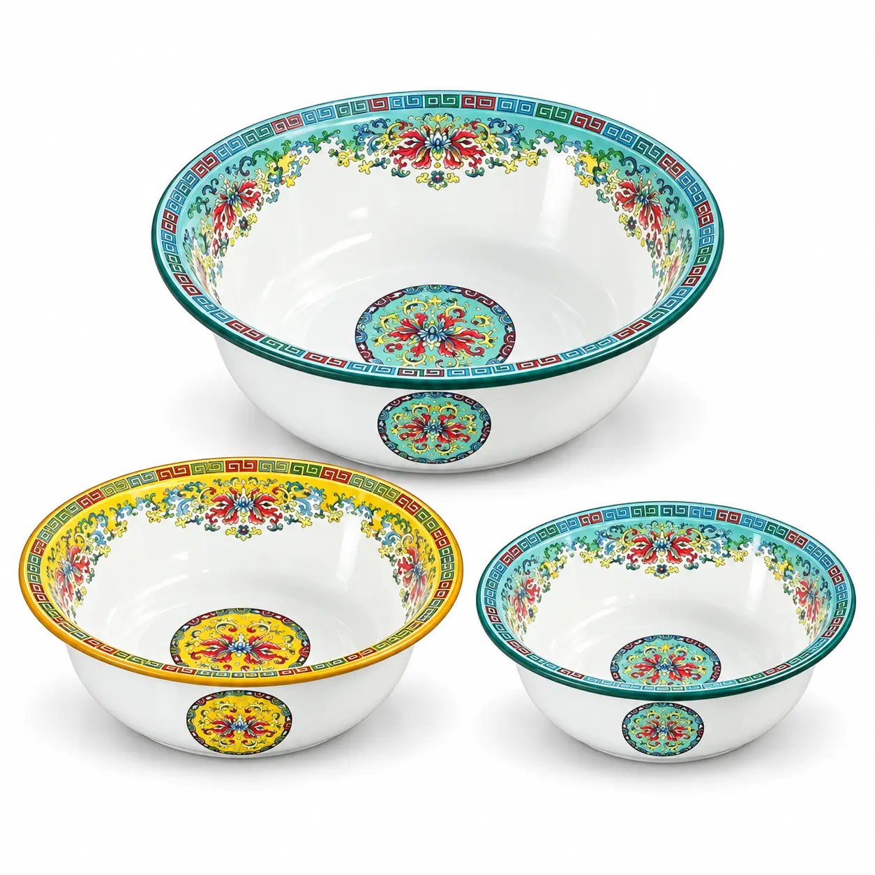 MOONLU Thick Enamel Basin Series on a white background