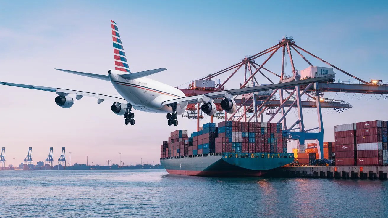 Image representing global air cargo trade and transportation.
