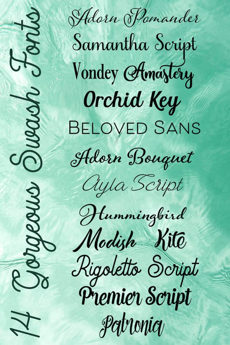 14 Amazing Swash Fonts - More Than Thursdays 14 Amazing Swash Fonts - More Than Thursdays
