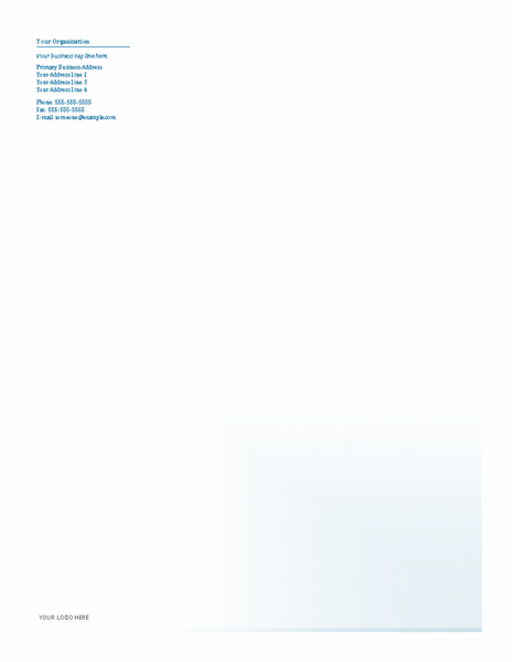 Business Company Letterhead Template Blue Design Letterhead Templates