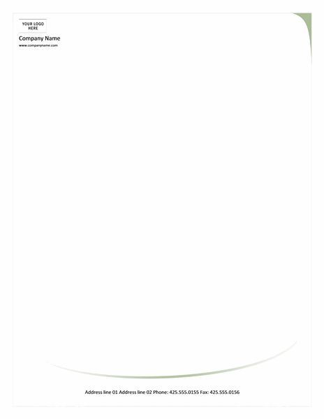 Download Green Letterhead Template Word Letterhead Templates