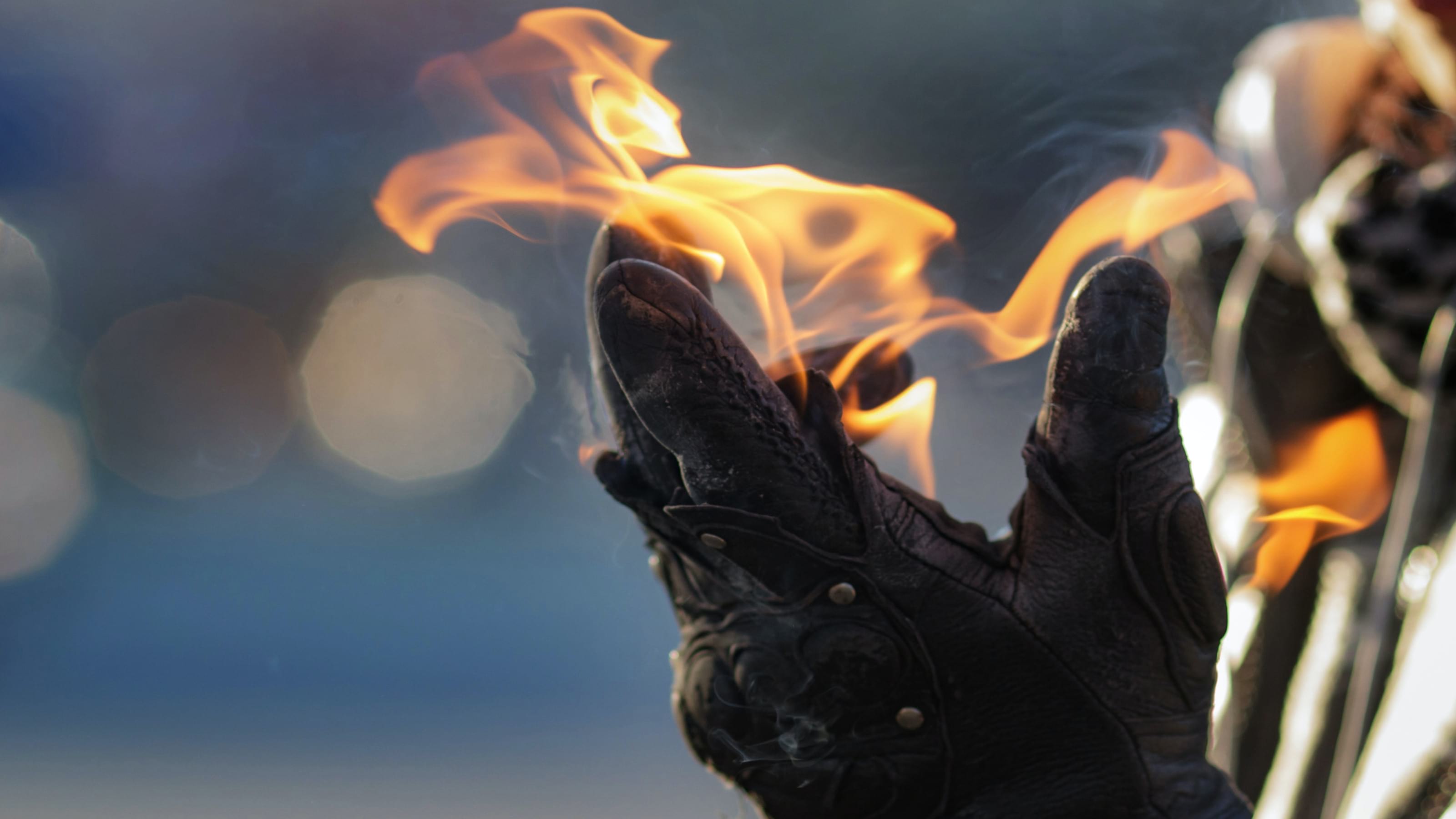 A burning glove