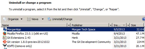 Add or Remove programs using C# in Control Panel - MorganTechSpace