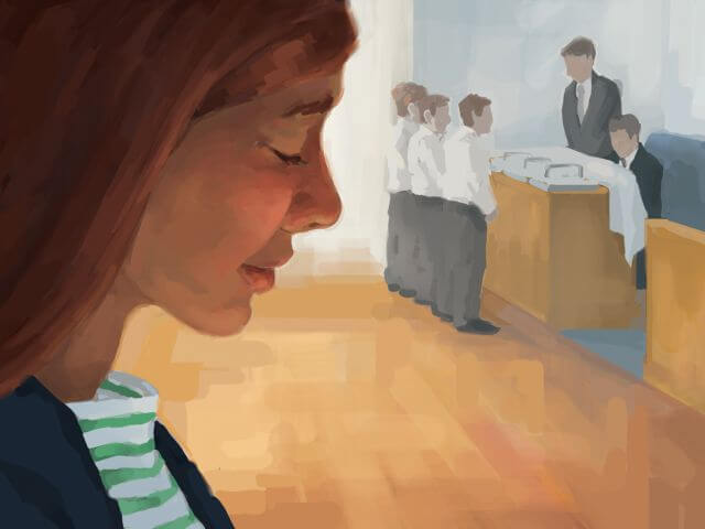 Girl sacrament table