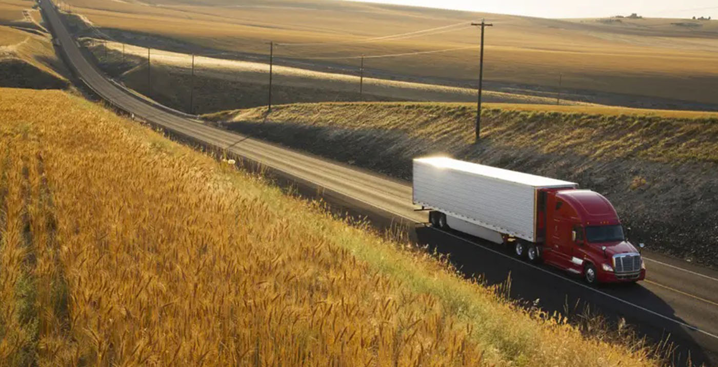 semi truck on the road