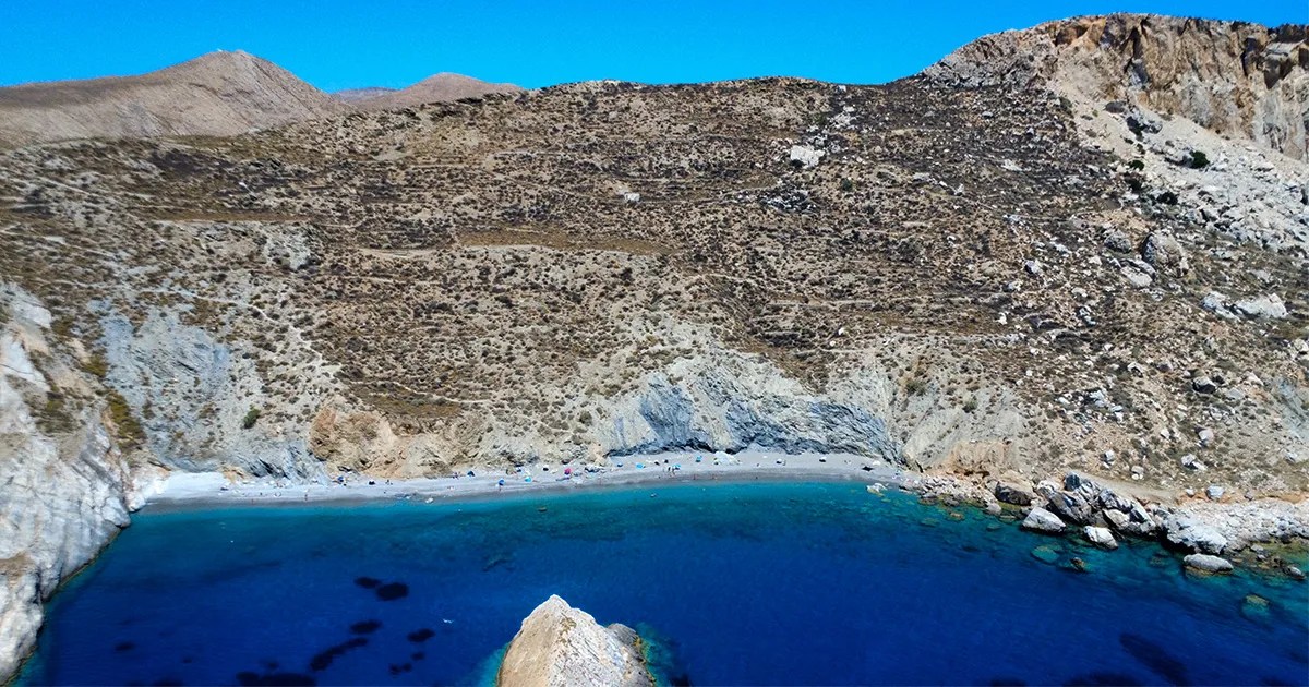 View of Katergo Beach.
