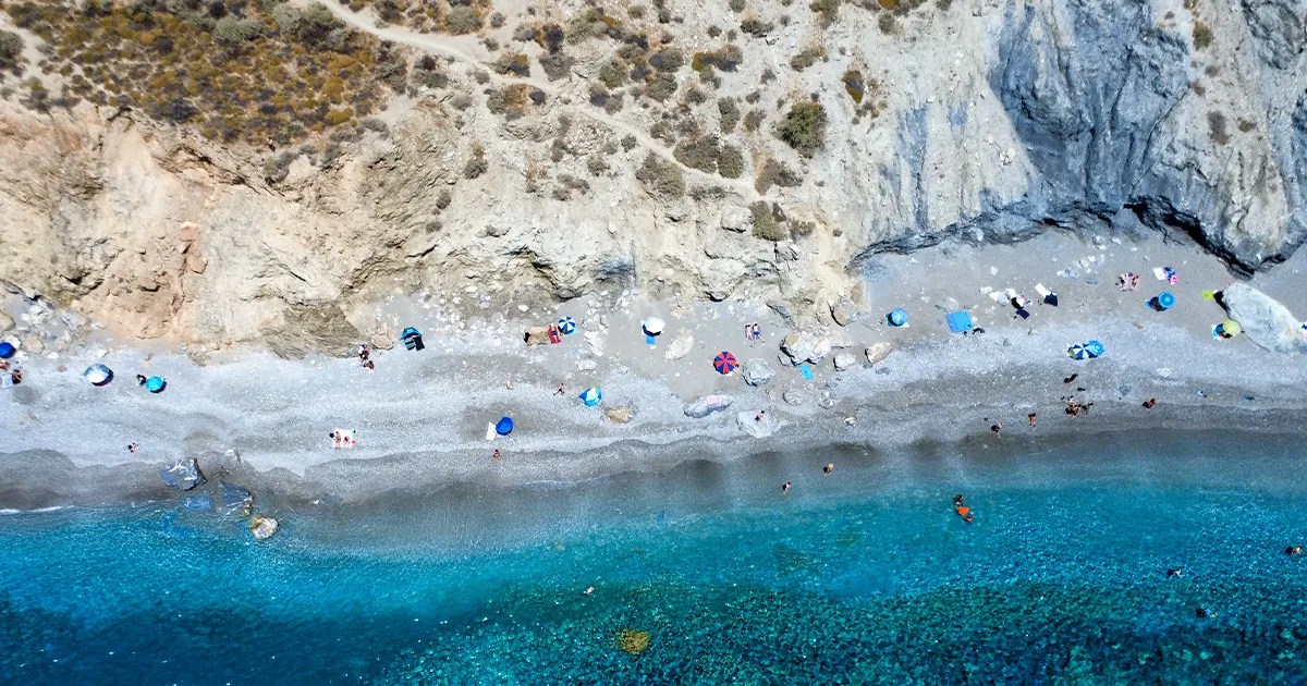 View of Katergo Beach.