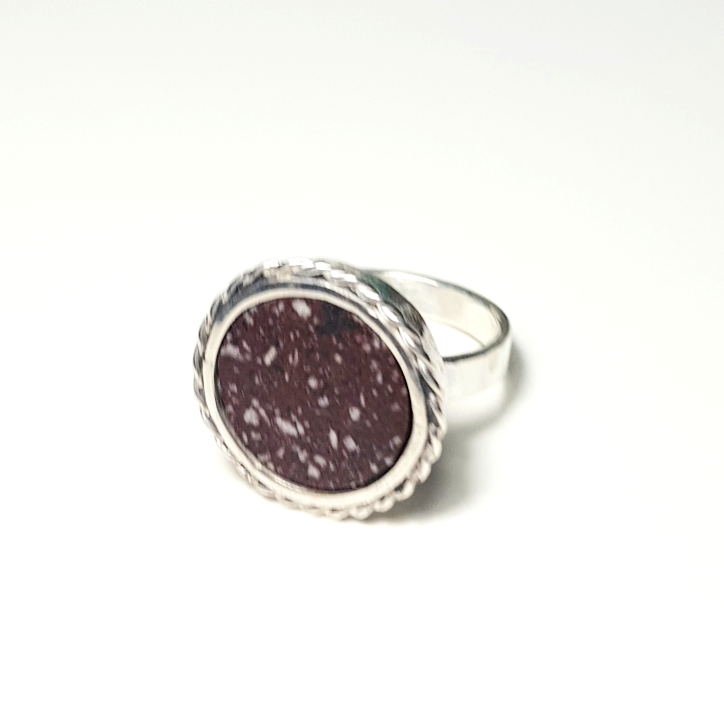 Bague Pois En Argent 925 Et émail Rouge - Samarcanda Gioielli - Made In Italy