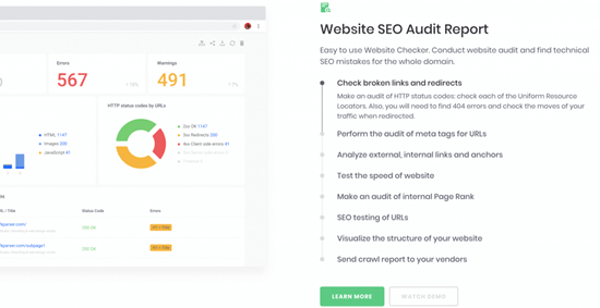Google SEO report chart