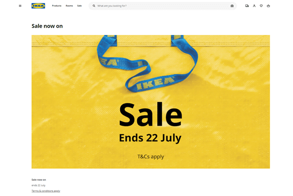 white background on ikea website