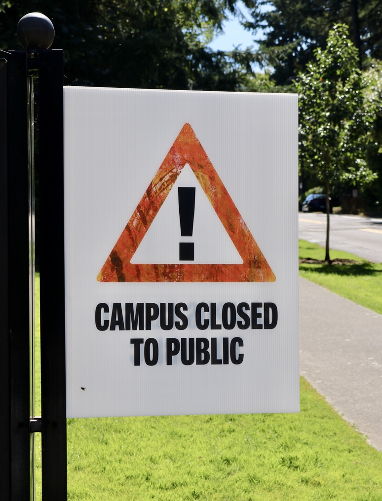 _Campus Closed To Public_ Sign